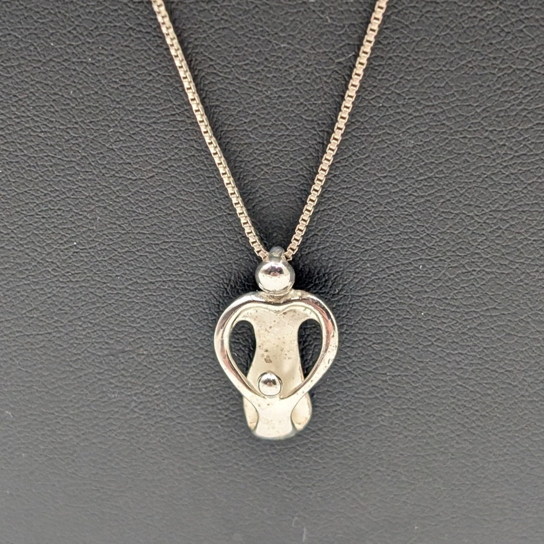 Carolyn Pollack Relios Parent Child Heart Hug Pendant 925 Sterling 31" Necklace
