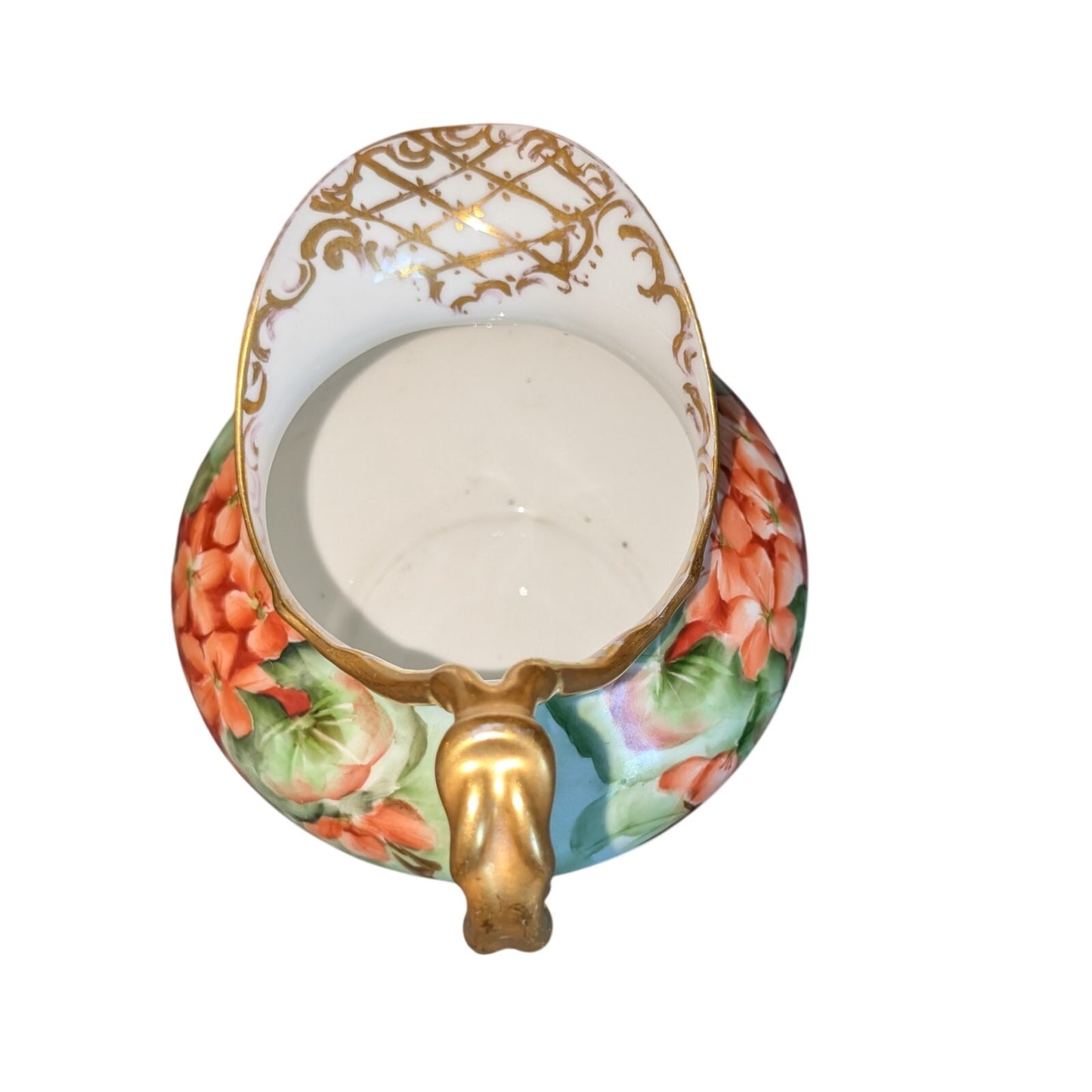 Antique Jean Pouyat Limoge Made in France Hand-Painted Sugar & Creamer Set