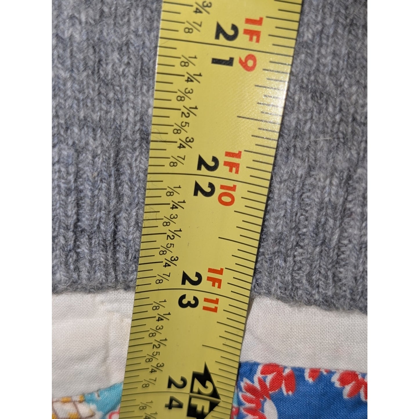 Woolovers Gray Blue Fairisle Crew Neck Pullover Long Sleeve Sweater Size L