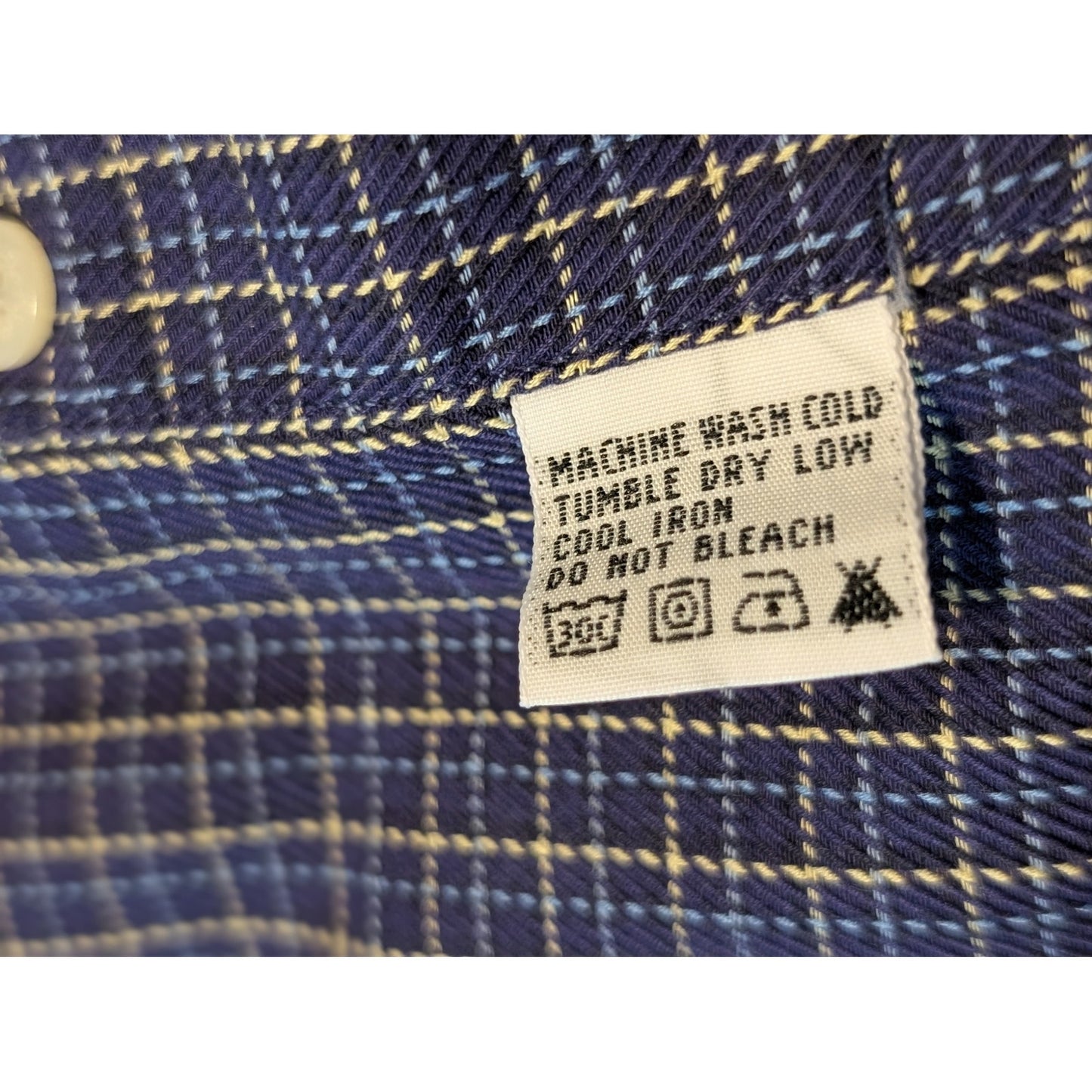 Bobby Jones Collection Woven in Italy Navy Plaid Button Down Shirt Mens Sz XXL