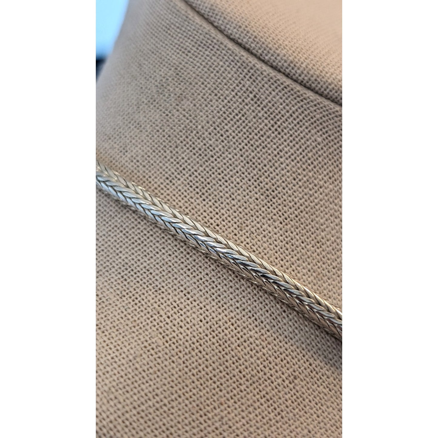 Vintage Woven Solid 925 Silver Snake Chain Necklace & Broken Clasp Bracelet