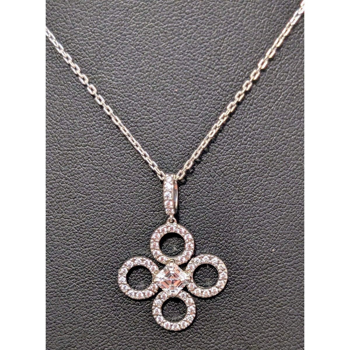 Signed Daniel K DANI 'Clover' Drop Sterling Silver Earrings & Necklace Set