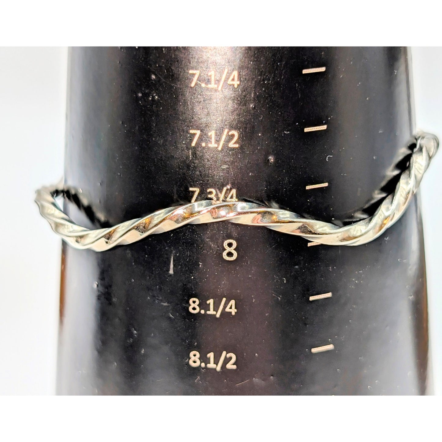 Vintage 925 Sterling Silver Curvy Twisted Bangle Bracelet