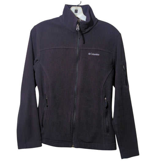 Columbia Black Full Fleece Jacket Men's Size Small