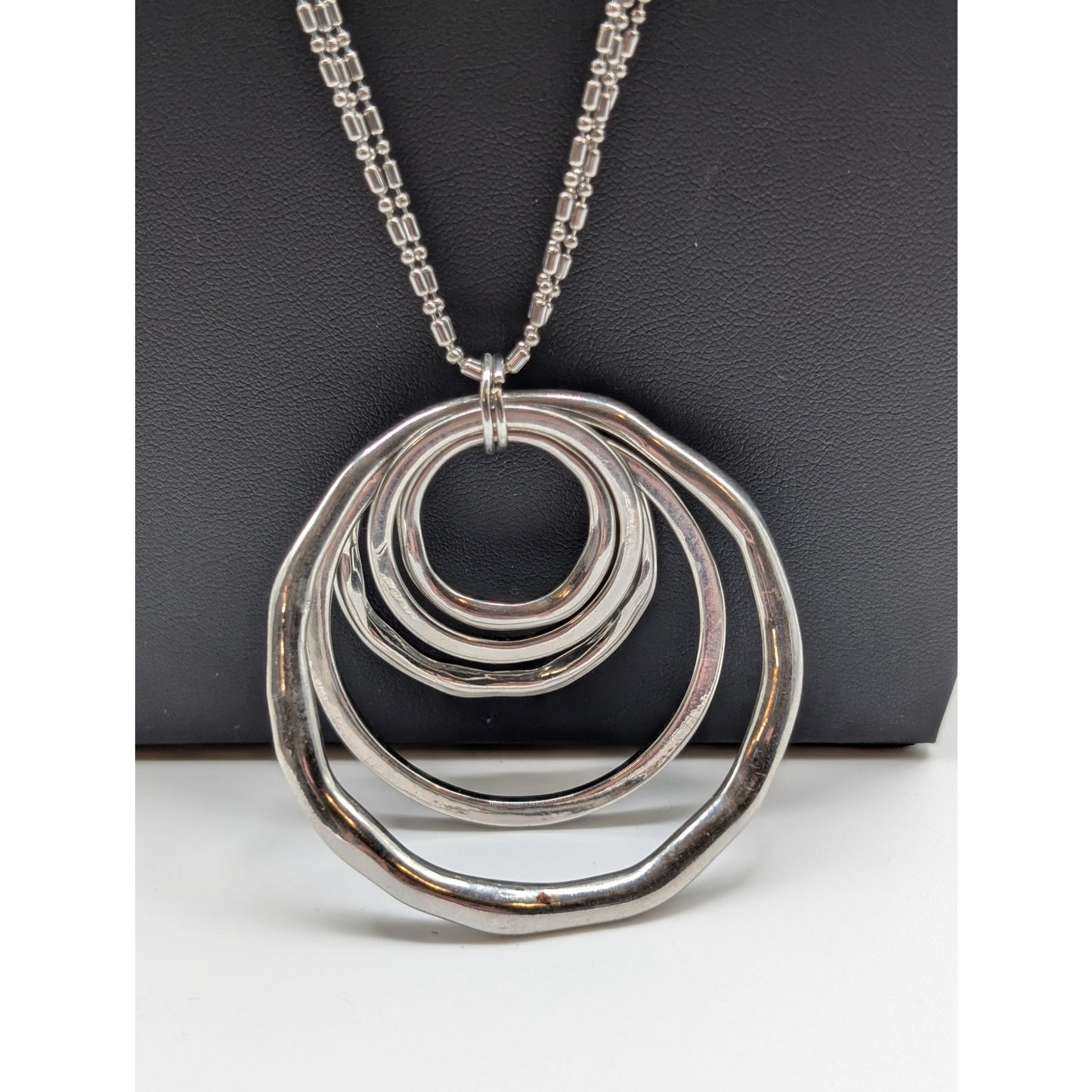 Lot of Three Silver Tone Boho & Chain Necklaces