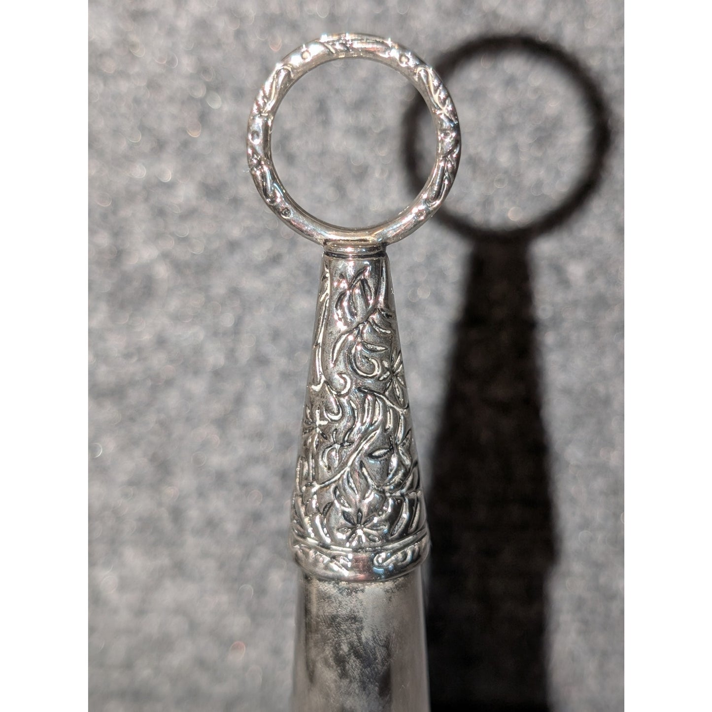 Victorian 1940s Silver Plated Tussie Mussie Flower Bouquet Holder