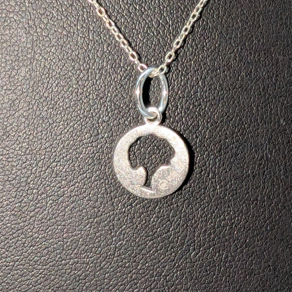 Vintage 925 Sterling Silver Cut Out Tree Pendant 18" Chain Necklace