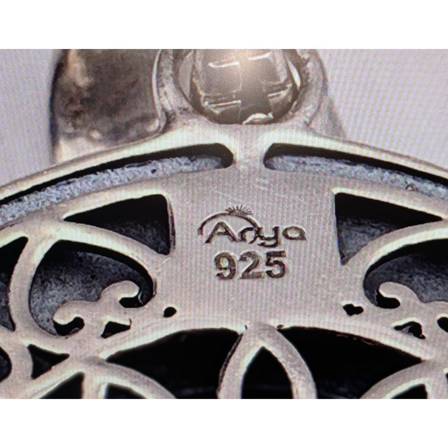 Anya Signed 925 Sterling Silver Large Rose Quartz Cabochon Pendant (Only) 24.16g