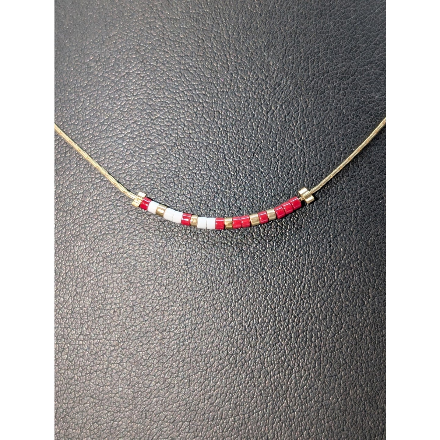 Vintage 14K Gold Filled Glass Beaded Chain 16.5" Necklace