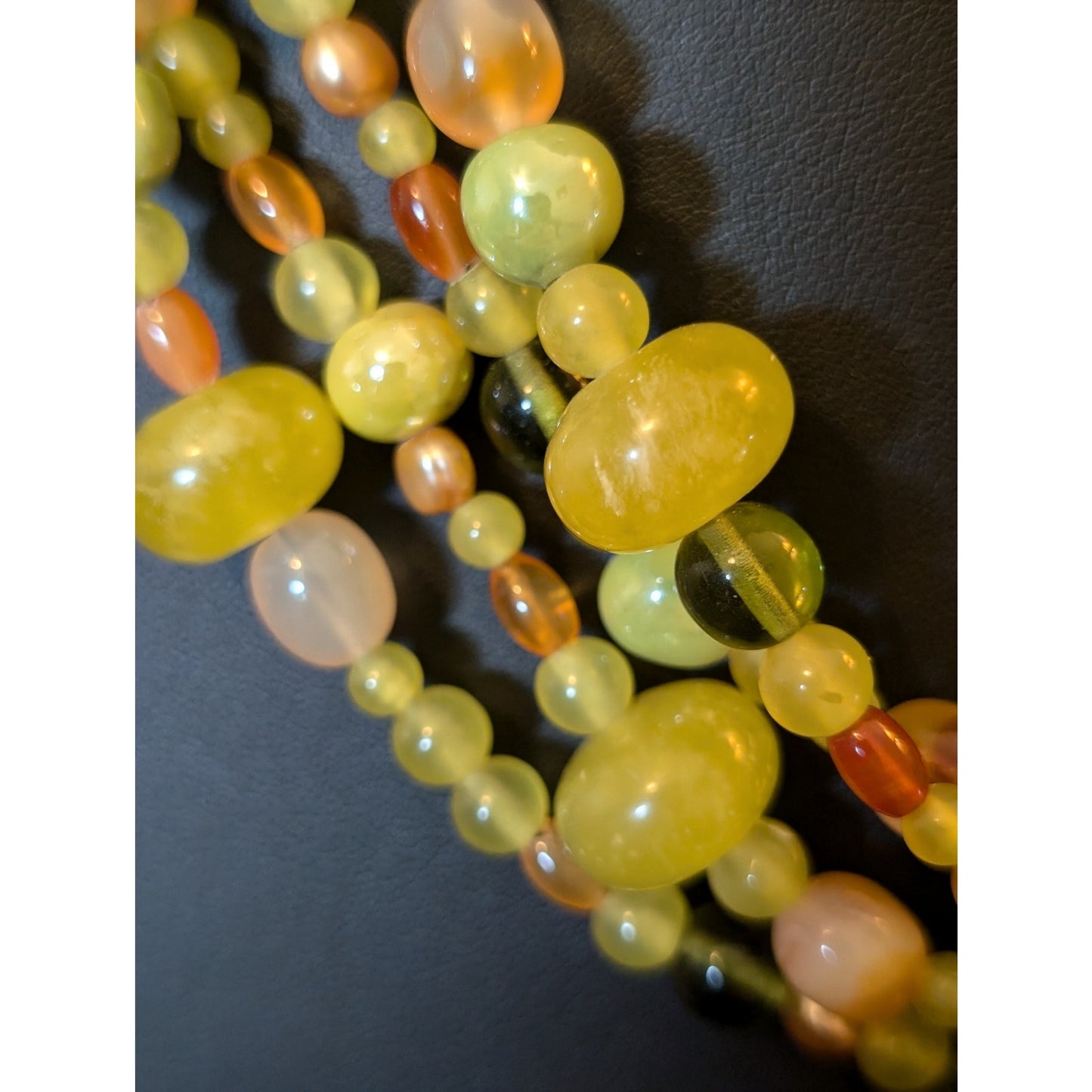 Gemstones Crystal Pearls & Glass Beaded Long Strand 98" Necklace