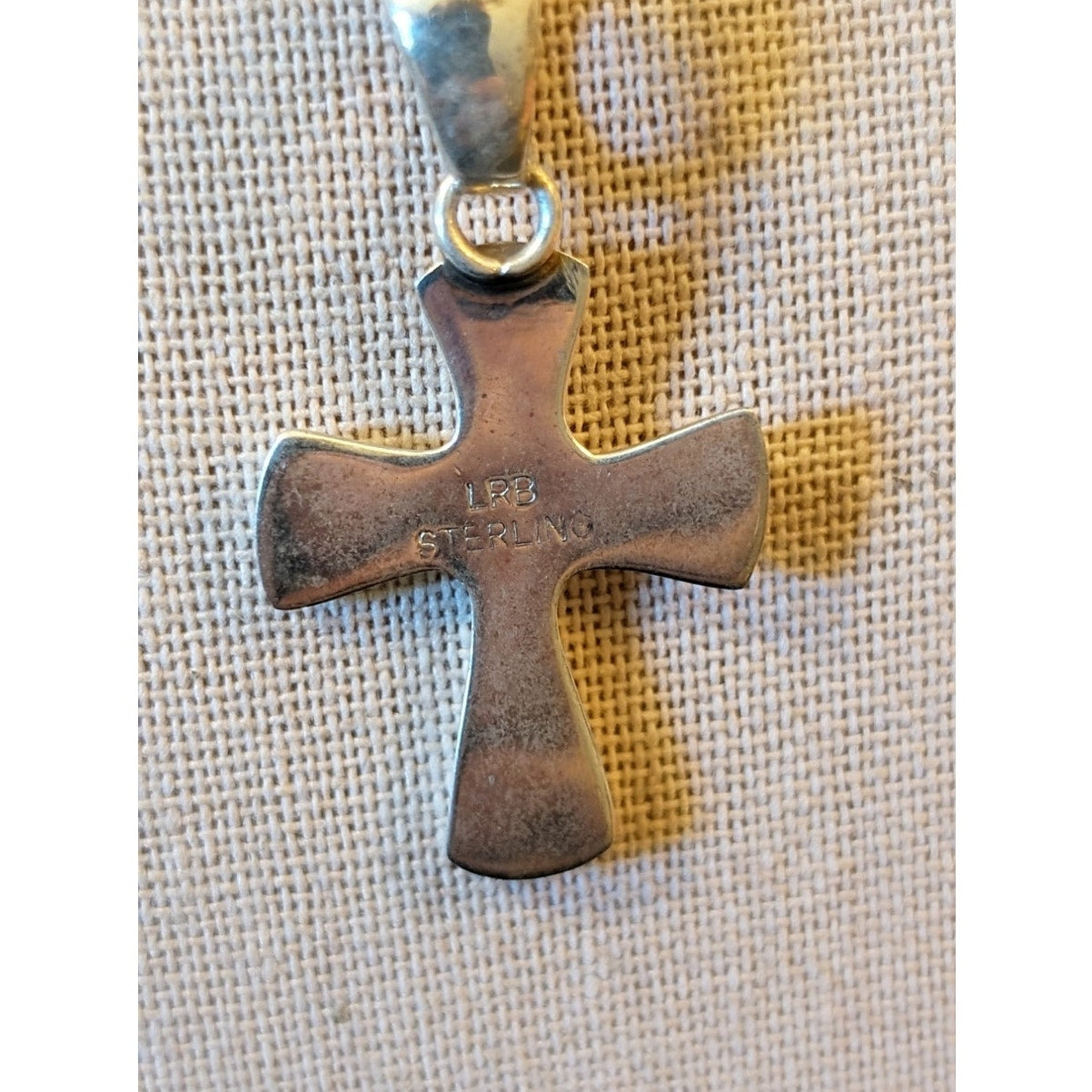 Vintage LRB Sterling Large Bale Pendant on Sterling Silver 18" Box Chain