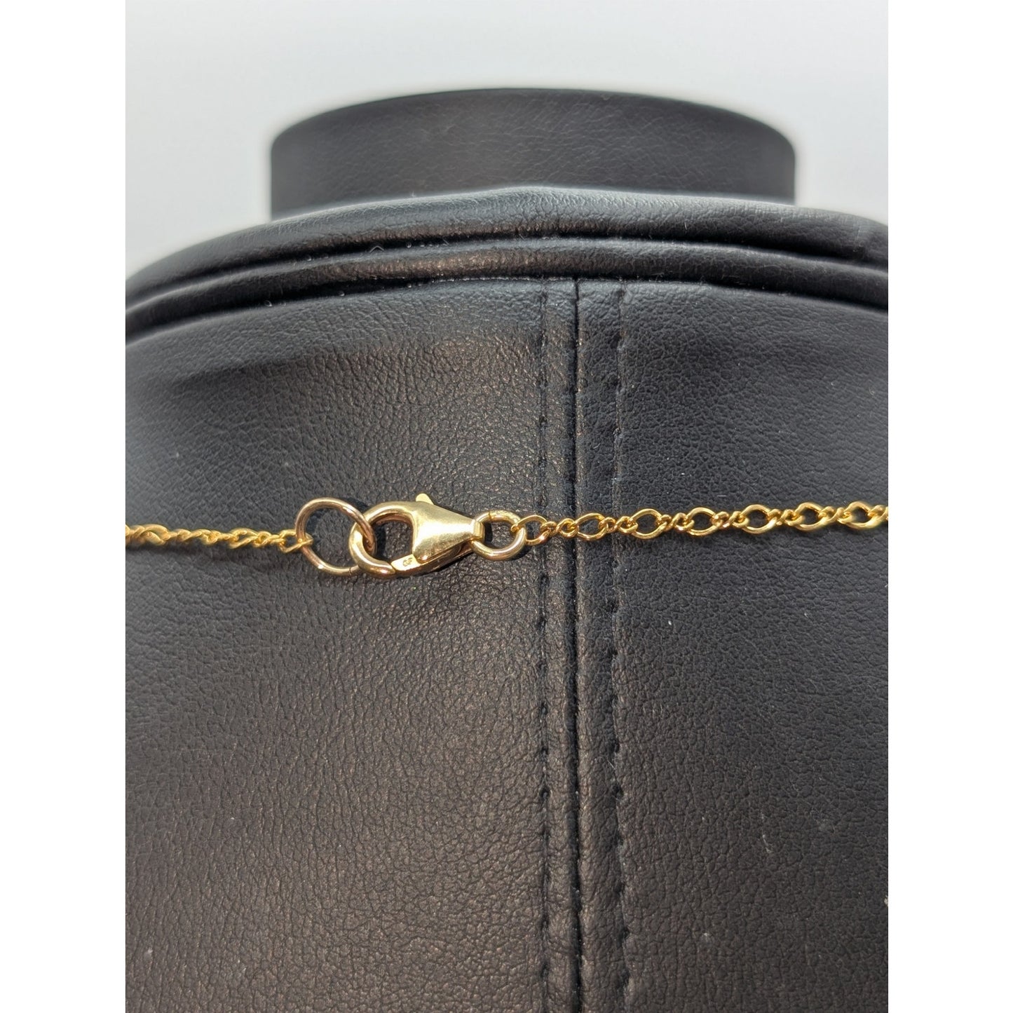 14K Gold Filled Agate Stone Pendant Chain 16.5" Necklace