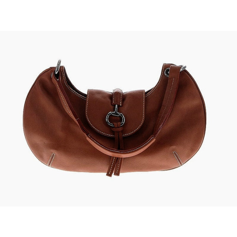 Harold's Made in Italy Genuine Soft Leather Tan Equestrian Vibe Shoulder Bag