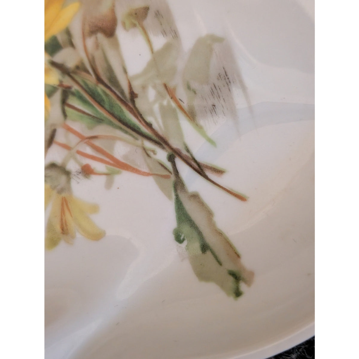 Vintage Old Nuremberg Daisy Pattern Leaf Shape Candy Dish Bavaria Germany