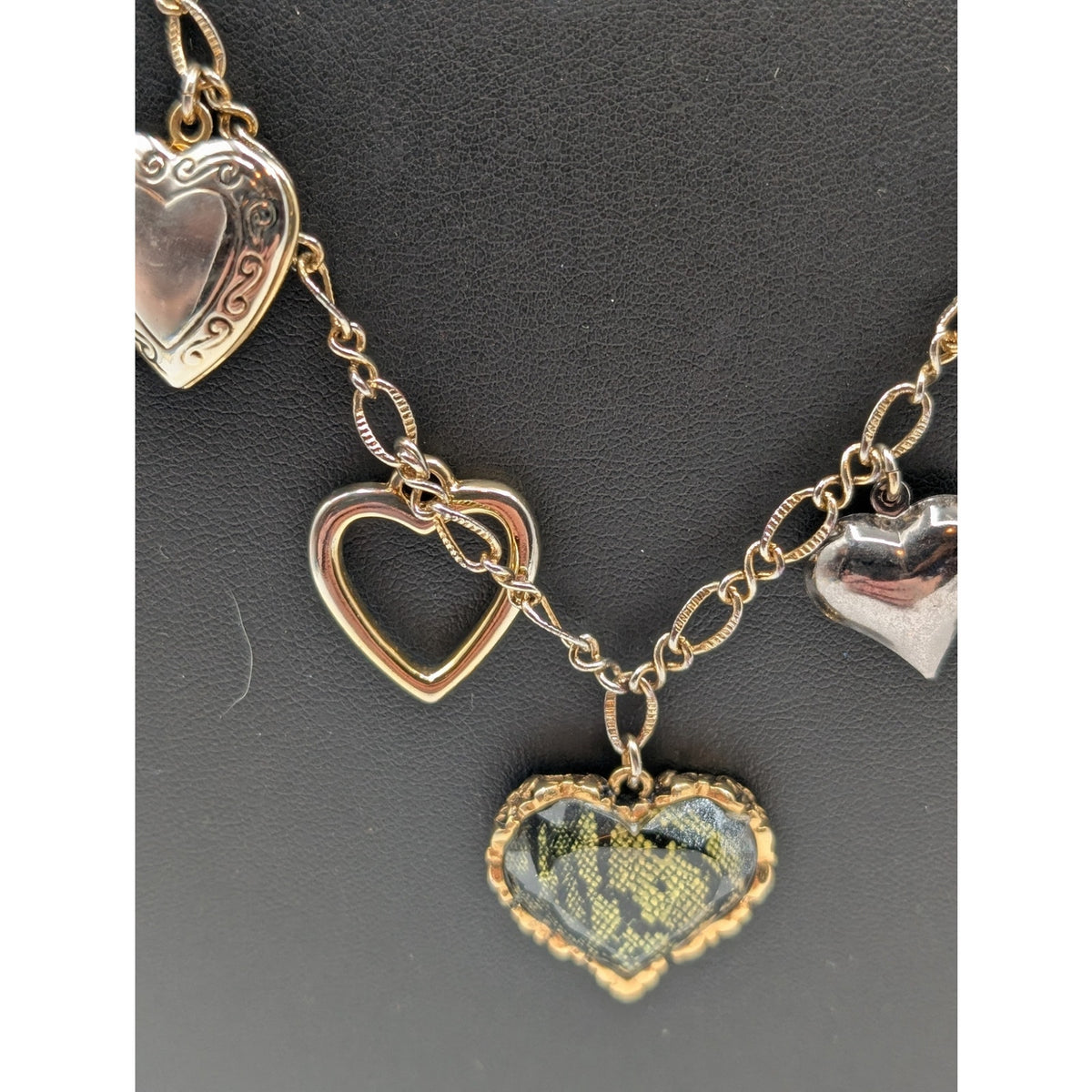 Betsey Johnson Multi Heart and Locket 31.5" Adjustable Chain Necklace