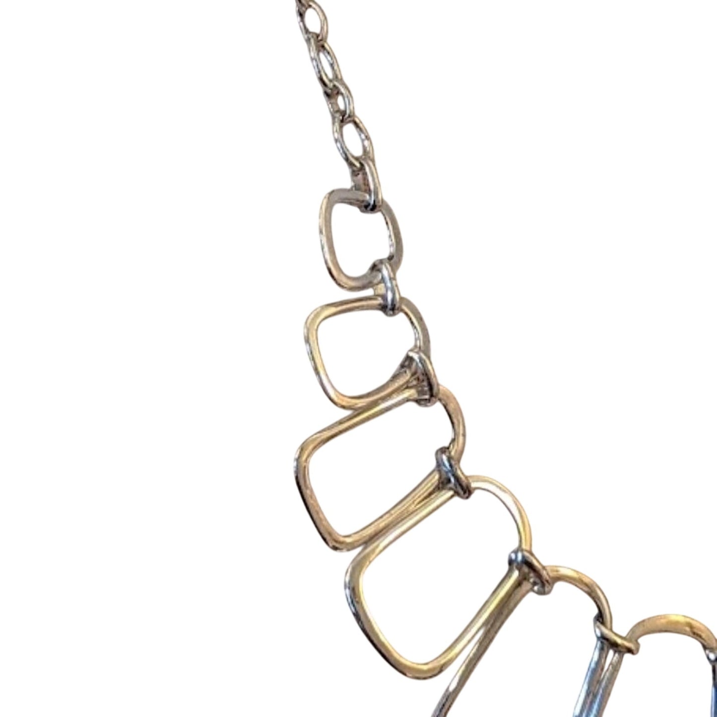Silver Tone Loop Statement Necklace by St. Thomas