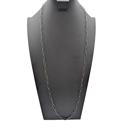 Ashley Schenkein Jewelry Design Elongated Sparkle Gun Metal 36" Toggle Necklace