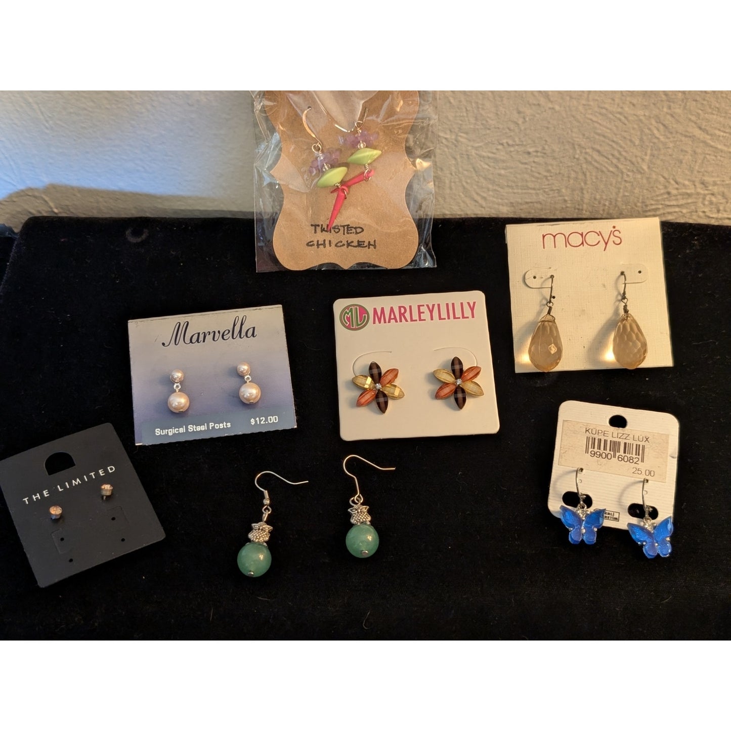 7 Pair Mixed Earring Lot