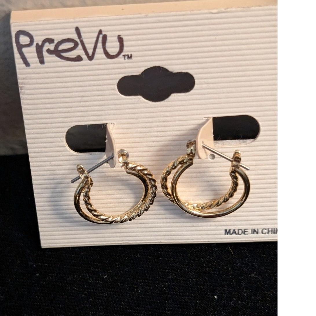 Lot of Eight Pair Gold Tone Pierced Earrings