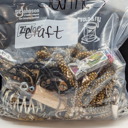 Jewelry Lot Jannes Repurpose Bag Over 4 Pounds Beads & Possible Wearable Pieces