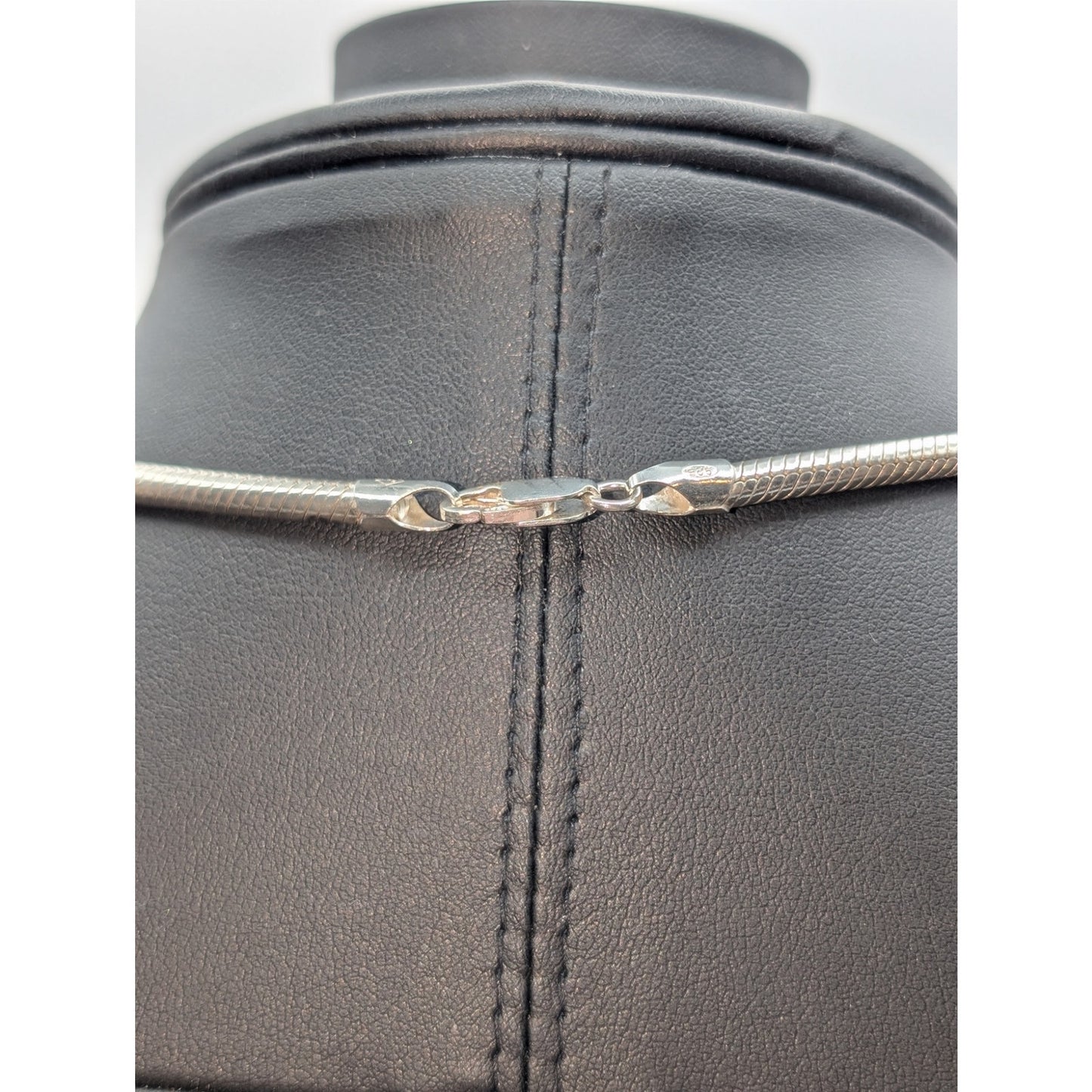 Marked Italy 925 Heavy 24" Long 925 Sterling Silver Snake Chain Necklace 60.66g