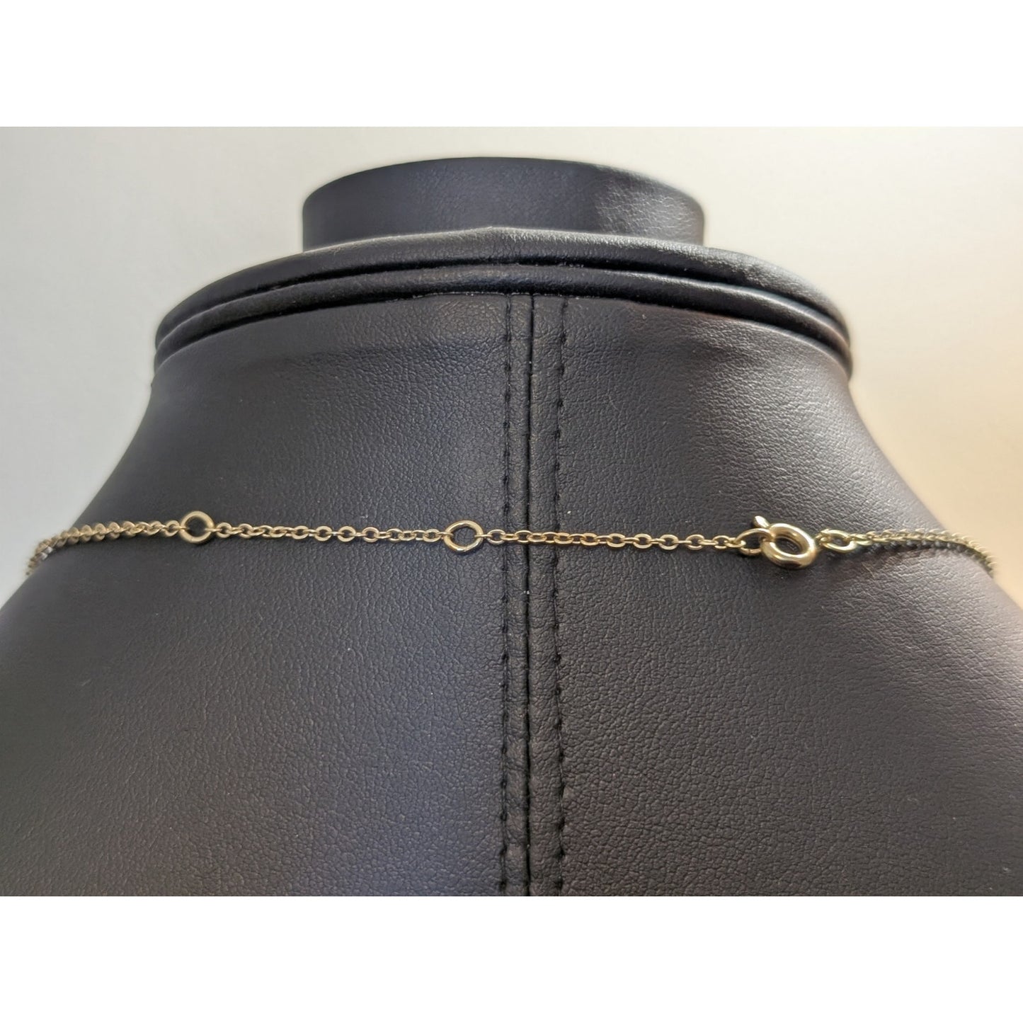 Gold Tone 'Michelle' Bar Crystal Pendant 18-20" Necklace