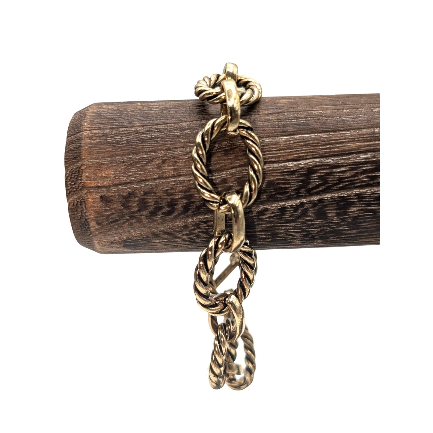 Premier Designs French Rope Bronze Chain Toggle Clasp Bracelet