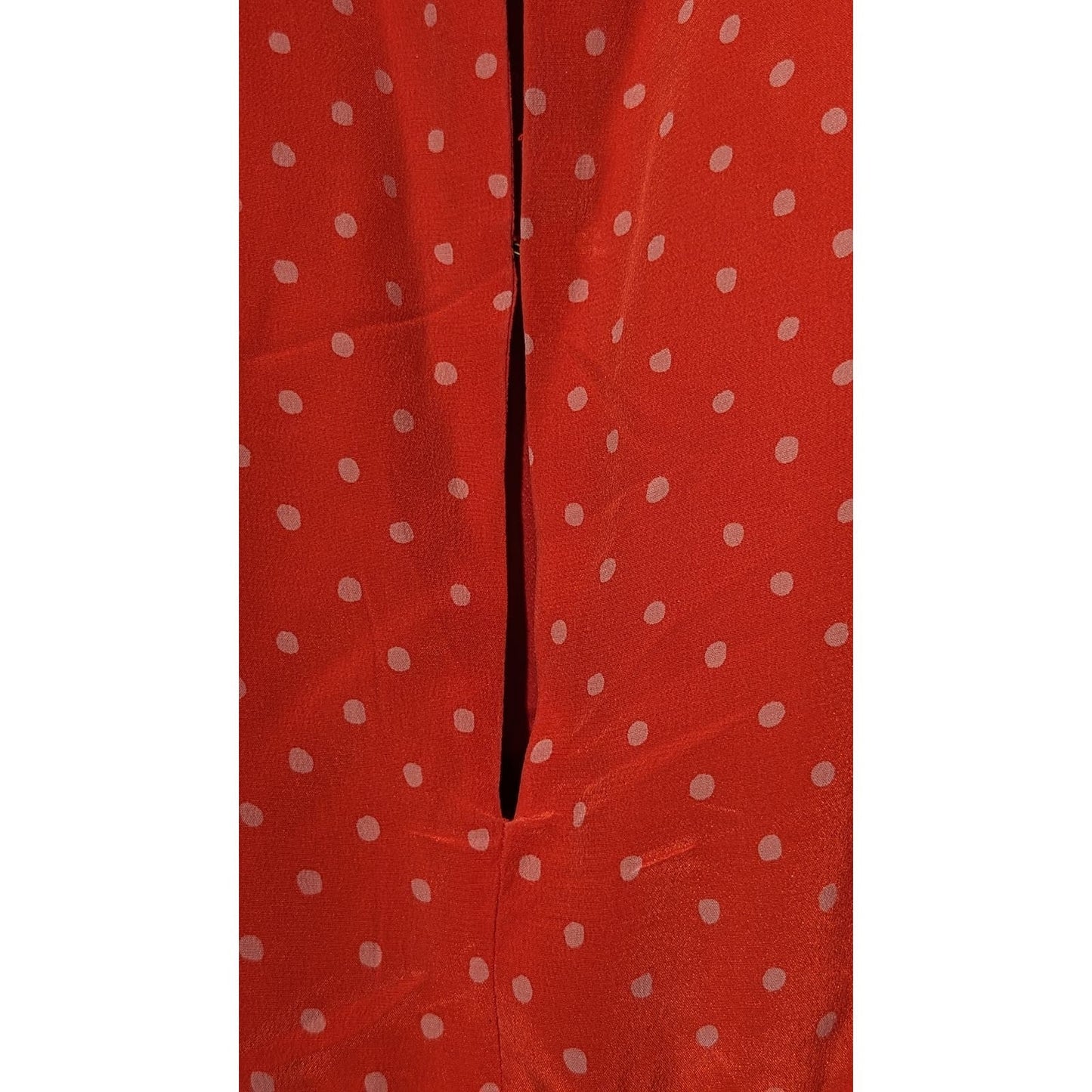 Joie Orange Silk Polka Dot Sleeveless Hook & Eye Open Back Short Dress  Sz S