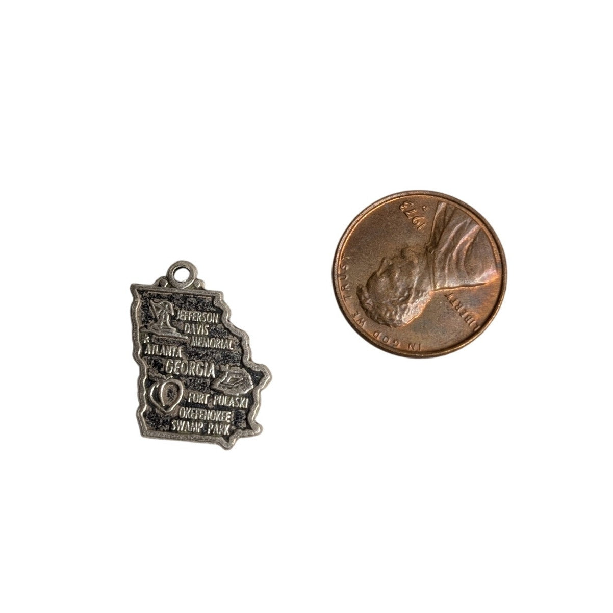 Vintage Sterling Silver Georgia State Charm