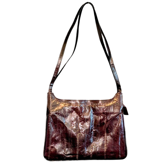 Vintage Genuine Eel Skin Shoulder Bag