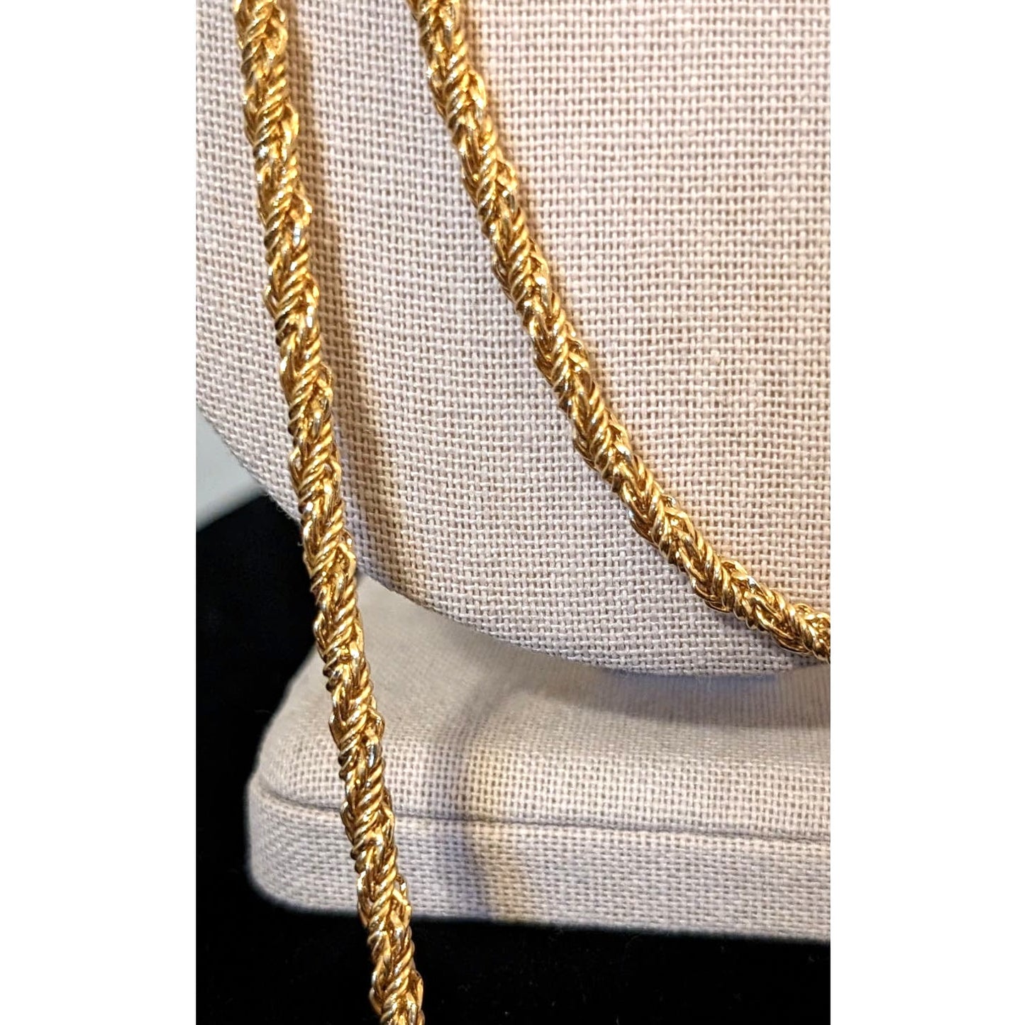 Monet Shiny Diamond Cut Gold Tone Chain W/ Special Monet Clasp 58" Necklace