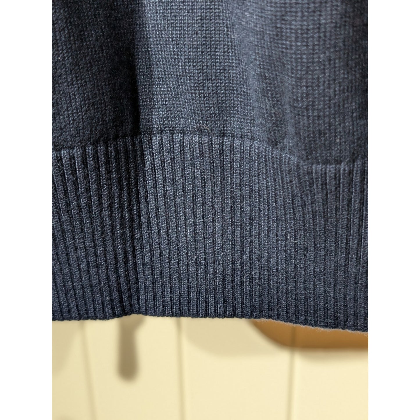 Nautica Navy V-Neck Cotton Viscose Long Sleeve Sweater Mens Size L