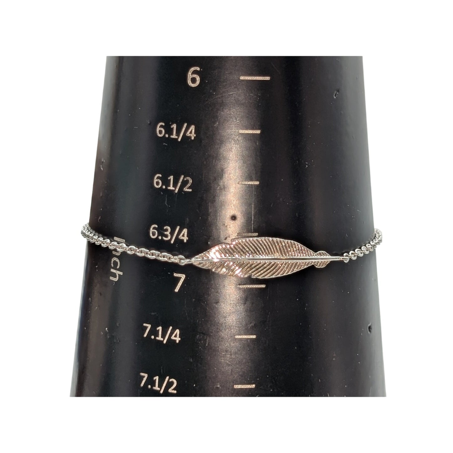 Amor Aime 925 Sterling Silver Feather Bracelet