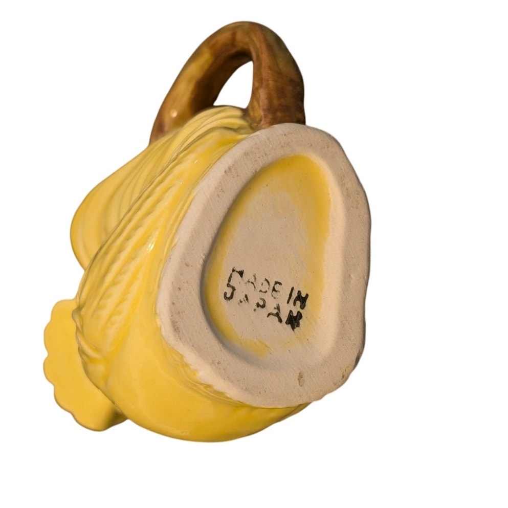 Vintage Made in Japan Yellow Rooster Creamer With Chip Photo Three