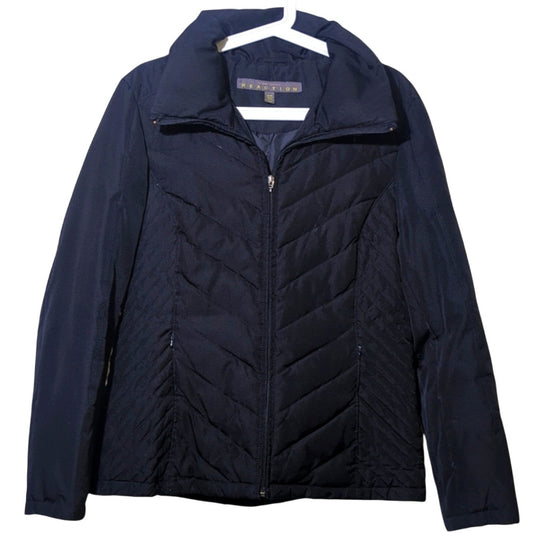 Kenneth Cole Reaction Black Full Zip Down Ski Jacket Women's Size M