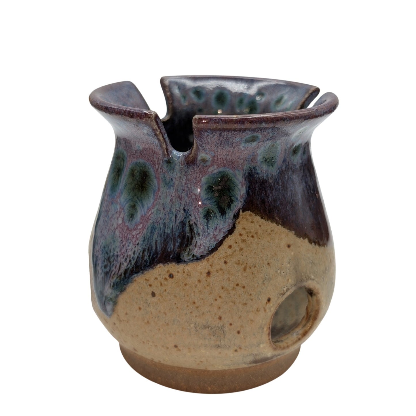 Vintage Studio Pottery Artist Signed Tea Light Candle Holder