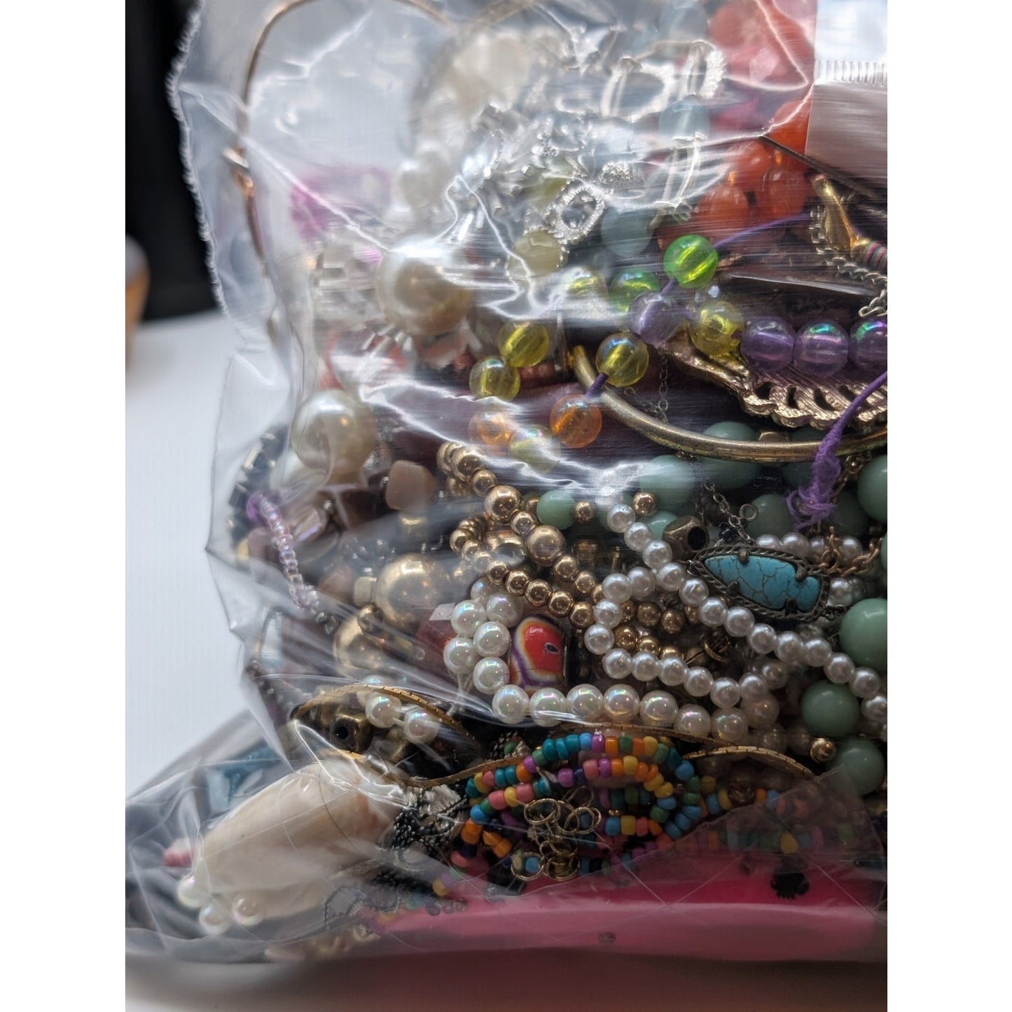 Jewelry Lot Zuri Repurpose Bag Over 4 Pounds Beads & Possible Wearable Pieces