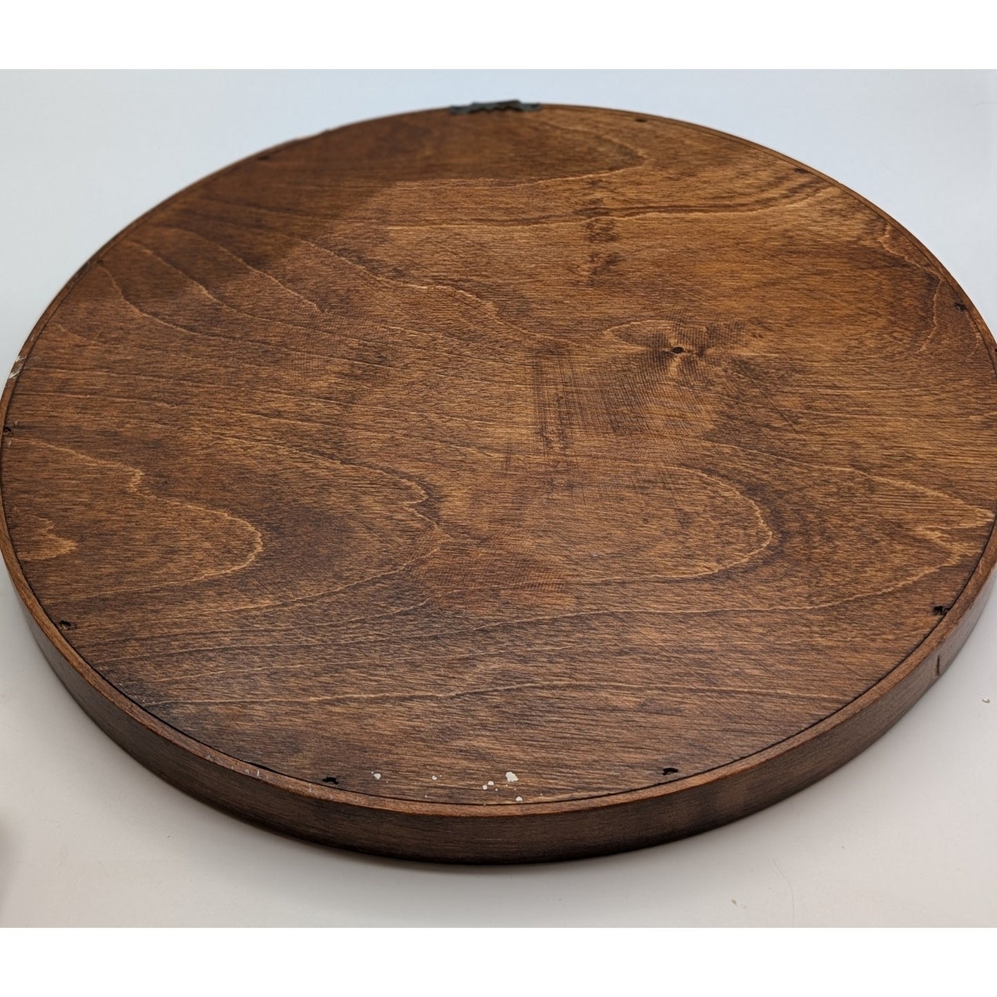 Vintage Carved Rooster Serving or Hanging 14.5" Round Tray W/ Sides