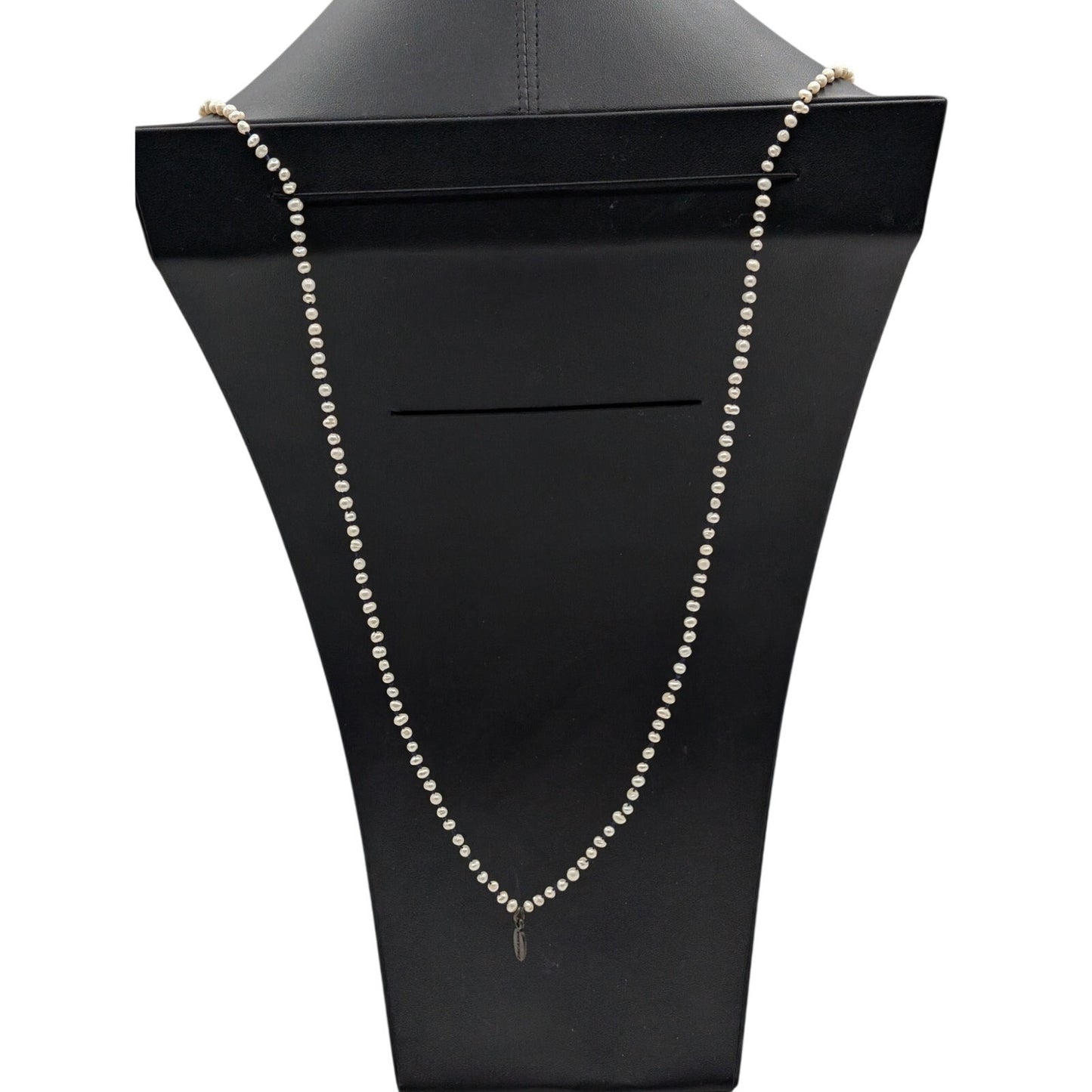 Vtg Zacasha Genuine Pearl Navy Filigree Bead Blue Silver Tassel Boho Necklace