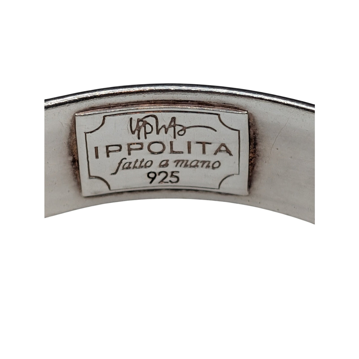 Vtg Ippolita Goddess 925 Sterling Italy Hand Hammered Bangle Bracelet32.74g