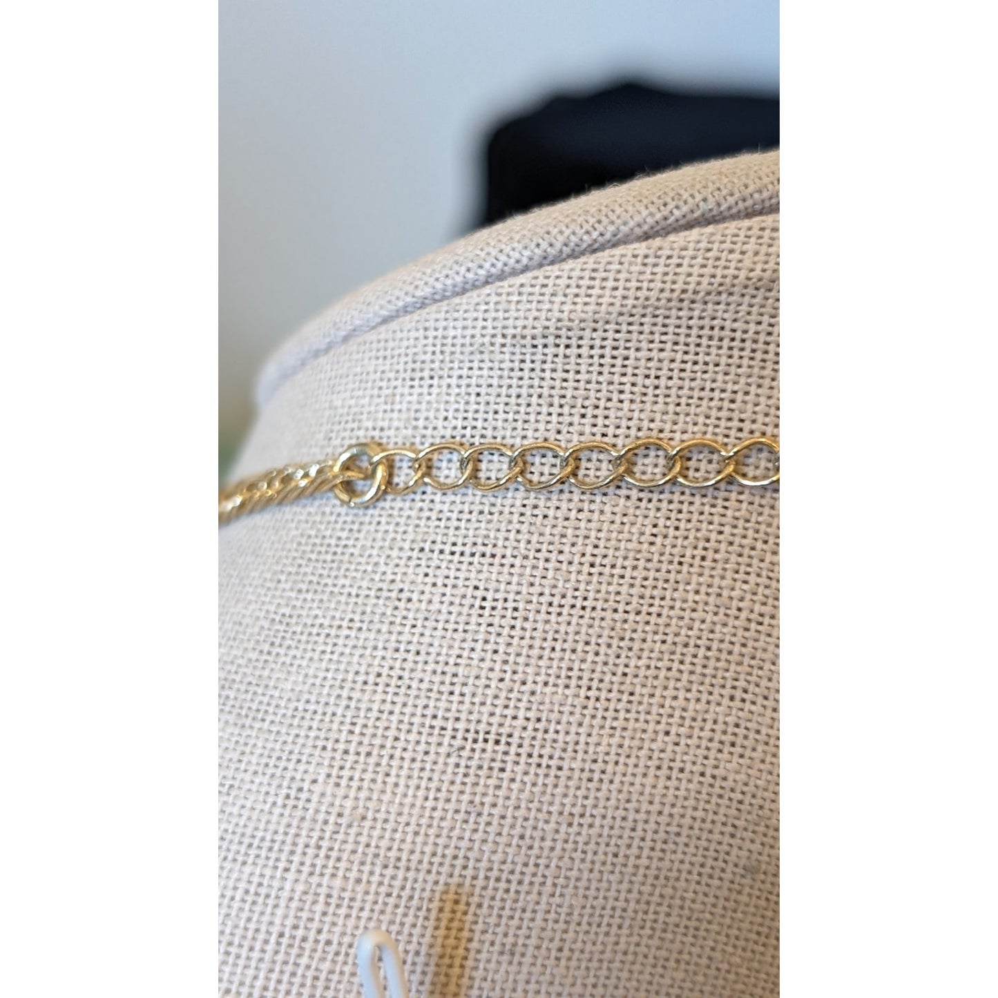 White House Black Market Gold Tone Chain Bar Pendant Necklace