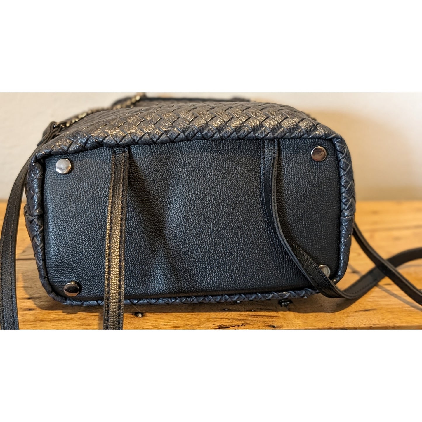 Lucky Bees Quilted Black Backpack