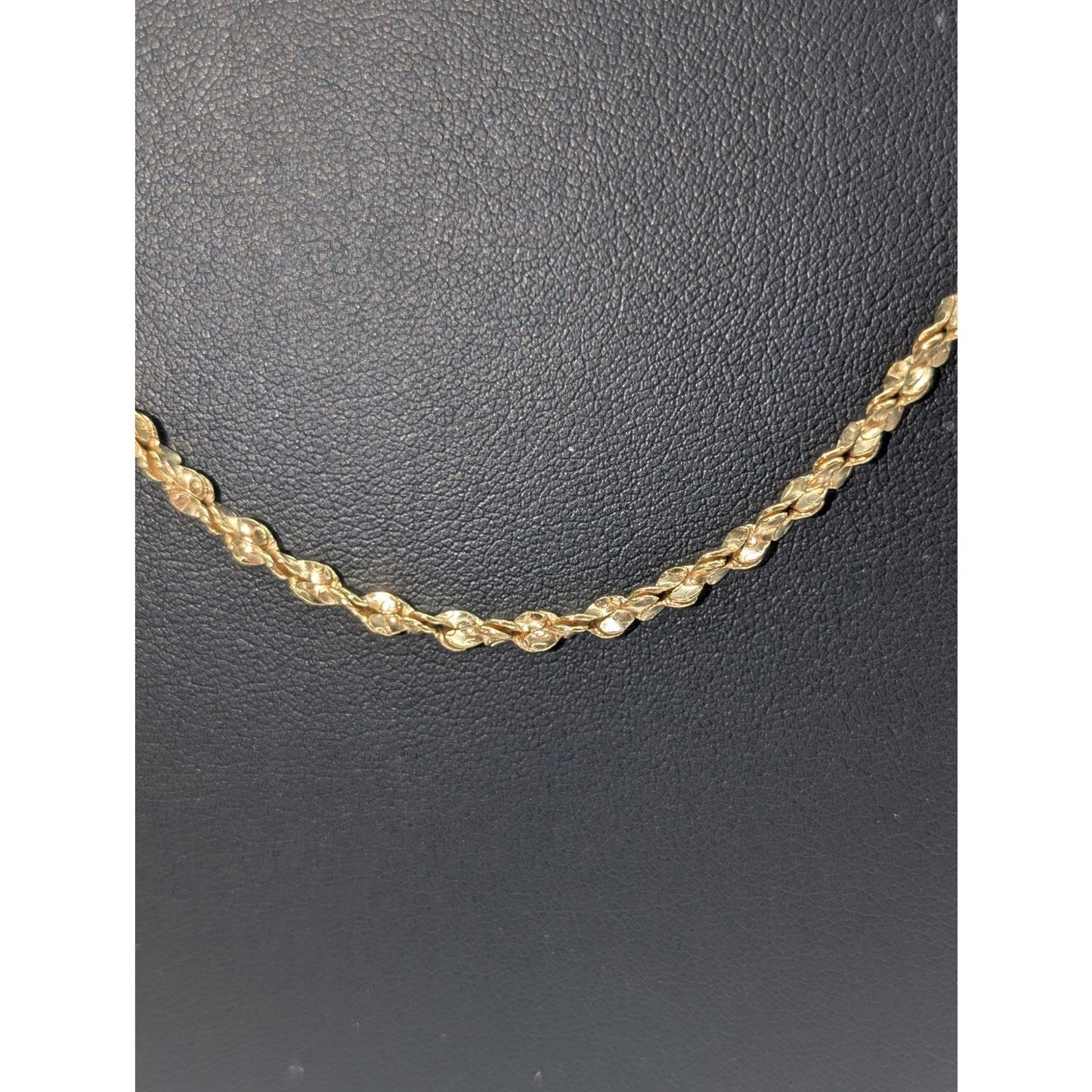 Vintage Gold Tone Marked 24KGB 28" Long Fancy Chain Link Necklace