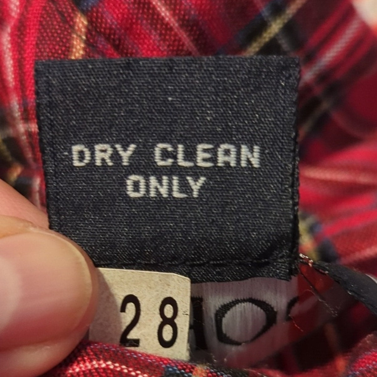 J.G. Hook Vintage Red Plaid Black Trim Peter Pan Collar Modest Maxi Dress Sz 8P