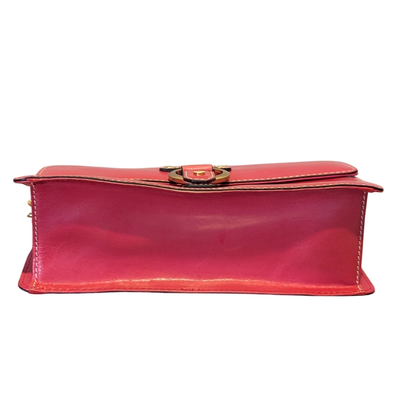 Ellen Tracy Vintage Pink Leather Chain Strap Shoulder Bag