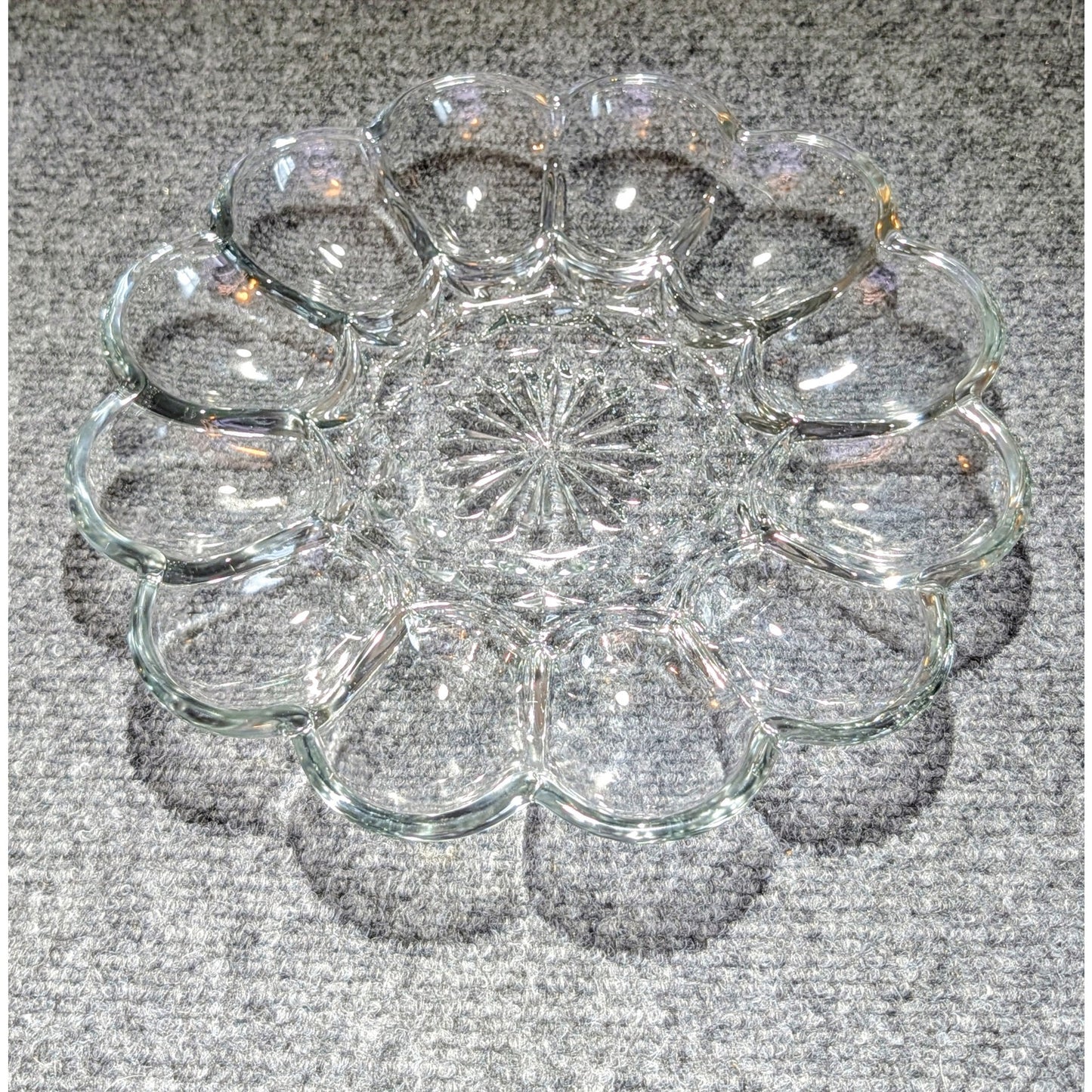 Vintage Anchor Hocking Deviled Egg Plate in Original Box