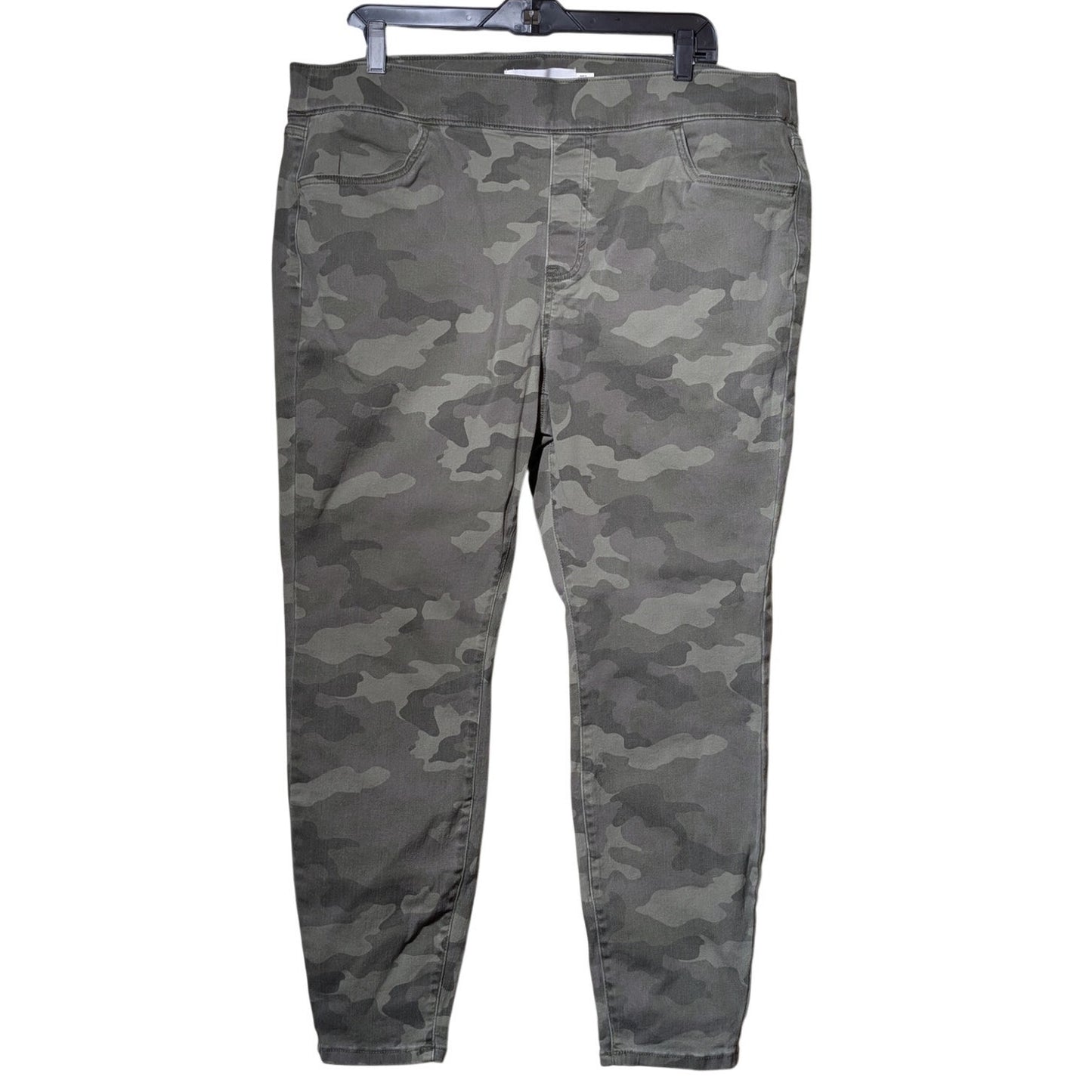 Sonoma Goods for Life Olive Camo Pull On Cotton Stretch Pant Women's Size 16W