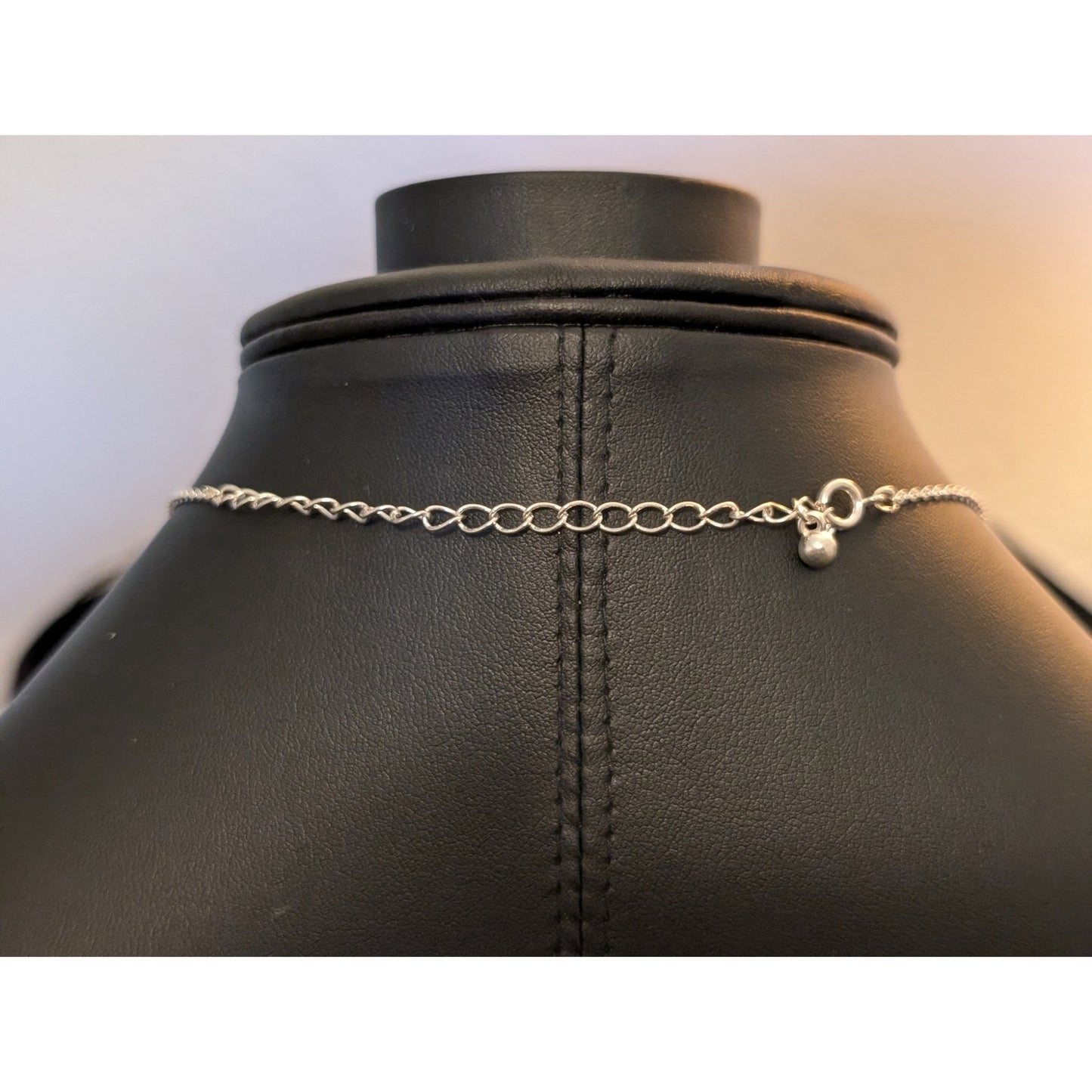 Silver Tone CZ Pendant 16"-19" Necklace