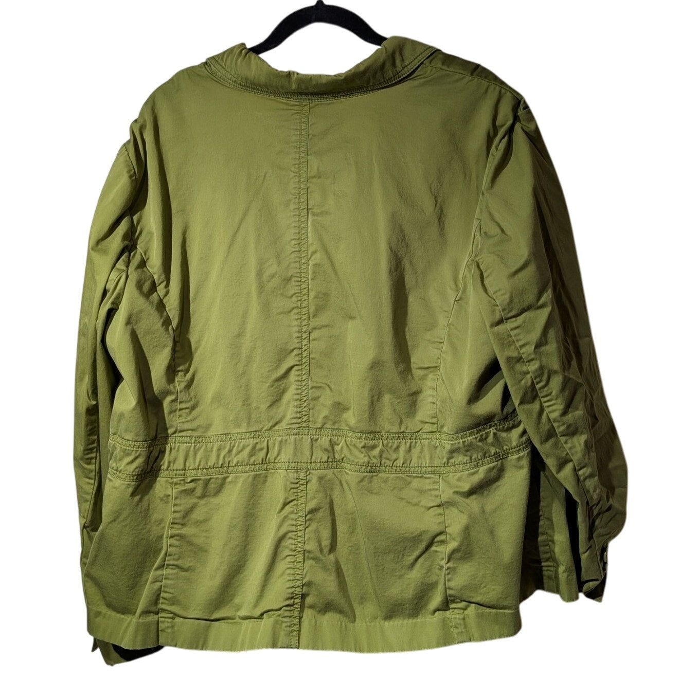Talbots Green Twill Unlined Twill Safari Style Jacket Womens Plus Size 20W