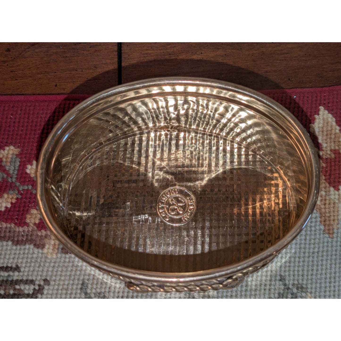 Vintage 1980s Mosley Brass Succulent Pot Planter